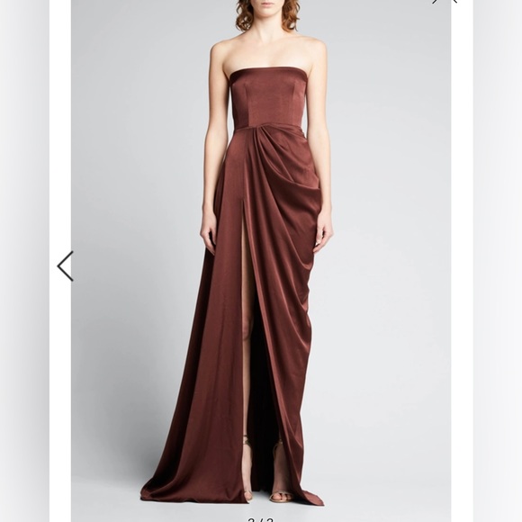 Alex Perry | Dresses | Hudson Alex Perry Gorgeous Gown In Brown Worn Once  In Excellent Condition | Poshmark